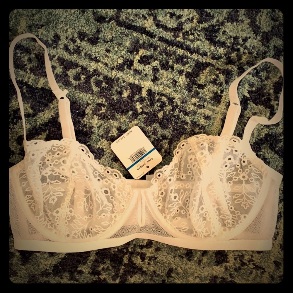 White lace Free People bra